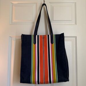 Kate Spade Orange and Cream Striped Bag
